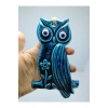 Baykuş Nazar Boncuğu Seramik Duvar Dekoru El Yapımı Hediyelik Eşya 15x10 Cm