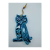 Baykuş Nazar Boncuğu Seramik Duvar Dekoru El Yapımı Hediyelik Eşya 15x10 Cm