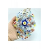 Fatıma Eli Nazar Boncuğu Duvar Dekoru Hamse Eli El Yapımı Cam Hediyelik Eşya 17x12 Cm