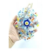 Fatıma Eli Nazar Boncuğu Duvar Dekoru Hamse Eli El Yapımı Cam Hediyelik Eşya 17x12 Cm