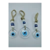 Saydam Nazar Boncuğu Seti El Yapımı Cam Duvar Dekoru Hediyelik Eşya Üçlü Set