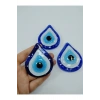 Cam Nazar Boncuklu Üçlü Magnet Seti El Yapımı Hediyelik Eşya 6x7 Cm