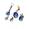 Nazarlık Set Duvar Dekoru + Anahtarlık + Magnet El Yapımı Cam Hediyelik Set