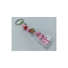 Nazar Boncuğu Anahtarlık El Yapımı Şişe Pembe Hediyelik Aksesuar