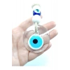 Saydam Nazar Boncuğu Duvar Dekoru + Anahtarlık/dikiz Ayna Süsü El Yapımı Cam Ikili Hediye Seti