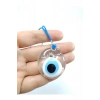 Saydam Nazar Boncuğu Araba Dikiz Ayna Süsü + Anahtarlık Ikili Set El Yapımı Cam Hediyelik Eşya Seti