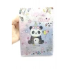 Hediyelik Defter A5 Boy Simli Ve Sulu Şeffaf Panda Temalı Defter Okula Başlangıç Hediyesi