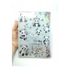 Hediyelik Defter A5 Boy Simli Ve Sulu Şeffaf Panda Temalı Defter Okula Başlangıç Hediyesi