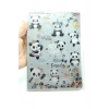 Hediyelik Defter A5 Boy Simli Ve Sulu Şeffaf Panda Temalı Defter Okula Başlangıç Hediyesi