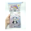 Panda Hediyelik Kırtasiye Seti A5 Boy Simli/sulu Şeffaf Panda Temalı Defter Şeffaf/simli Kalemlik