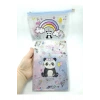 Panda Hediyelik Kırtasiye Seti A5 Boy Simli/sulu Şeffaf Panda Temalı Defter Şeffaf/simli Kalemlik