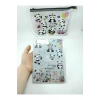 Hediyelik Kırtasiye Seti A5 Boy Simli/sulu Şeffaf Panda Temalı Defter + Şeffaf/simli Kalemlik
