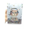Hediyelik Defter A5 Boy Simli Ve Sulu Şeffaf Kedi Temalı Defter Okula Başlangıç Hediyesi