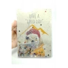 Hediyelik Defter A5 Boy Simli Ve Sulu Şeffaf Köpek Temalı Defter Okula Başlangıç Hediyesi