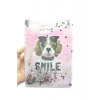 Hediyelik Defter A5 Boy Simli Ve Sulu Şeffaf Köpek Temalı Defter Okula Başlangıç Hediyesi
