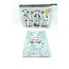 Hediyelik Kırtasiye Seti A5 Boy Simli/sulu Şeffaf Panda Temalı Defter + Şeffaf/simli Kalemlik