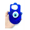 Fatıma Eli/hamse Nazar Boncuğu Masaüstü Dekoru El Yapımı Cam Hediyelik Dekor 15x11 Cm