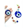 Nazar Boncuğu Makrome Duvar Dekoru 5 Cm Anahtarlık /dikiz Ayna Süsü El Yapımı Cam Hediyelik Set
