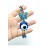 Nazar Boncuğu Anahtarlık / Araba Dikiz Ayna Süsü El Yapımı Kelebekli Cam Dekoratif Hediyelik Set