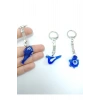 Cam Nazar Boncuğu Anahtarlık Üçlü Set El Yapımı Kuş + Balık + Kaplumbağa Üçlü Hediyelik Aksesuar