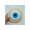 Minimalist Somon Nazar Boncuğu El Yapımı Ahşap Büyük Nazarlık 20 Cm Hediyelik Eşya