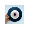 Minimalist Siyah Nazar Boncuğu El Yapımı Ahşap Büyük Nazarlık 20 Cm Hediyelik Eşya