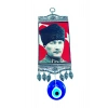 Büyük Mustafa Kemal Atatürk Resimli Cam Nazar Boncuğu Duvar Dekorasyon Süsü Hediyelik