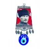 Büyük Mustafa Kemal Atatürk Resimli Cam Nazar Boncuğu Duvar Dekorasyon Süsü Hediyelik
