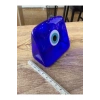 Kare Cam Nazar Boncuğu Üç Boyutlu El Yapımı Masaüstü Dekoru 8x8x4 Cm