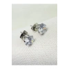 316L Cerrahi Çelik Zirkon Tektaş Unisex Küpe 6mm