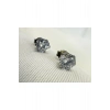 316L Cerrahi Çelik Zirkon Tektaş Unisex Küpe 6mm