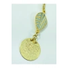 Pastel Mint Yeşili Yapral Metal Ayetel Kürsi Araba Dikiz Ayna Süsü, Gold Renkli