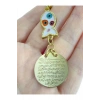 Beyaz Balık Gold Metal Ayetel Kürsi Araba Dikiz Ayna Süsü, Yeni Araba Hediyesi