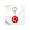 Türk Bayrağı Kırmızı Anahtarlık, Çift Taraflı Bombeli