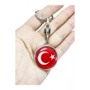 Türk Bayrağı Kırmızı Anahtarlık, Çift Taraflı Bombeli