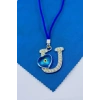 Nazar Boncuklu U Harfi Araba Dikiz Ayna Süsü Metal Hediyelik Aksesuar