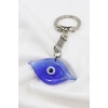 Lacivert Göz Figürlü Nazar Boncuğu Anahtarlık, Hediyelik Nazar Boncuklu Çanta Süsü