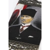 Lacivert El Yapımı Cam Nazar Boncuklu M. K Atatürk Duvar Süsü, Hediyelik Duvar Süsü