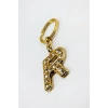 Gold Renkli Parlak Taşlı R Harfi Anahtarlık, Hediyelik Harfli Anahtarlık