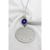 Mineli Nazar Boncuklu Ayetel Kürsi Felak Nas Araba Dikiz Ayna Süsü, Yeni Araba Hediyesi(4,5cm Plaka)