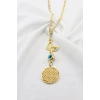 Gold Renkli Parlak Taşlı Kelebek Lotus Çiçekli Araba Dikiz Ayna Süsü, Yeni Araba Hediyesi