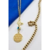 Gold Renkli Parlak Taşlı Kelebek Lotus Çiçekli Araba Dikiz Ayna Süsü, Yeni Araba Hediyesi