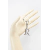 Gümüş Renkli Metal R Harfi Anahtarlık / Harfli Çanta Süsü