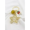 Yılbaşı Temalı Yıldızlı Renkli Anahtarlık, Hediyelik Christmas Çanta Süsü