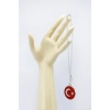 Metal Kırmızı Türk Bayrağı Yıldızlı Zincirli Araba Dikiz Ayna Süsü, Yeni Araba Hediyesi
