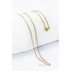 316L Paslanmaz Çelik Zincir Gold Renkli 60cm, Yedek İnce Zincir