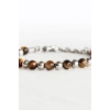 Kaplangözü Doğaltaşlı Çelik Erkek Bileklik, Sevgililer Günü Hediyelik Erkek Aksesuar