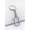 Gümüş Renkli Küçük Metal Ü Harfi Anahtarlık / Harfli Çanta Süsü