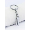 Gümüş Renkli Küçük Metal J Harfi Anahtarlık / Harfli Çanta Süsü