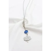 Metal Nazar Boncuğu Araba Dikiz Ayna Süsü, Çelik İpek Böceği Yaprak